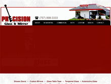 Tablet Screenshot of precisionglass.com